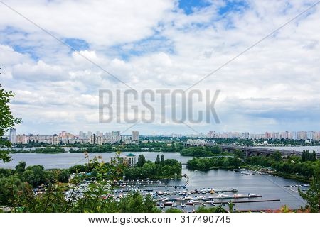 Top View Of Left Bank Of Kyiv, Ukraine