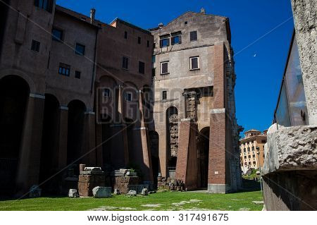 Theatre Of Marcellus An Ancient Open-air Theatre In Rome Built In 13 Bc