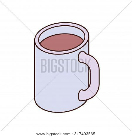 Cup Of Coffee With White Background Vector Illustration Design