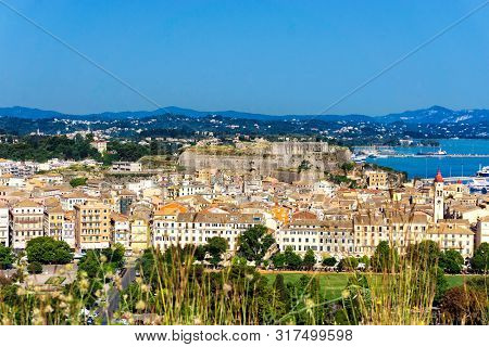 View Of Corfu Town (kerkyra), On The Ionian Island Of Corfu, Greece