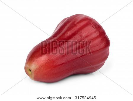 Whole Rose Apple Or Chomphu Isolated On White Background