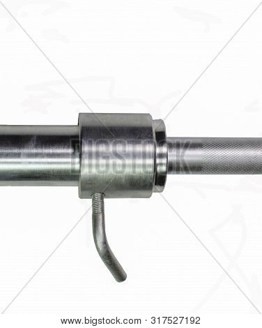 Grif Rod With A Lock On White Background. Sport Shells.
