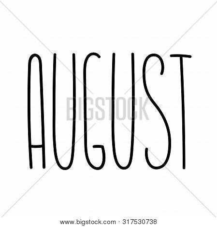Seasonal Calendar Typography Template Text Lettering Month