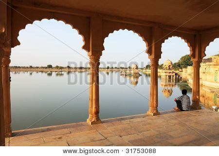 Gadisagar jezero, Jaisalmer, Indie