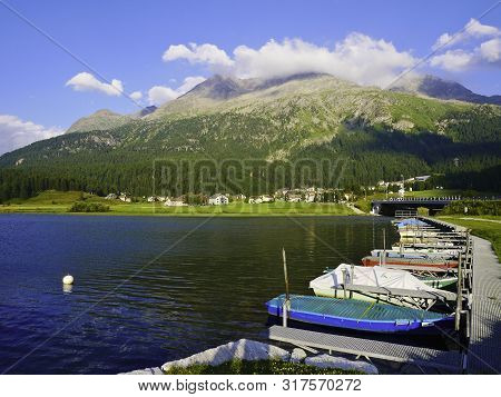 10 August 2019-silvaplana-suisse-view Of The Lake Of Silvaplana