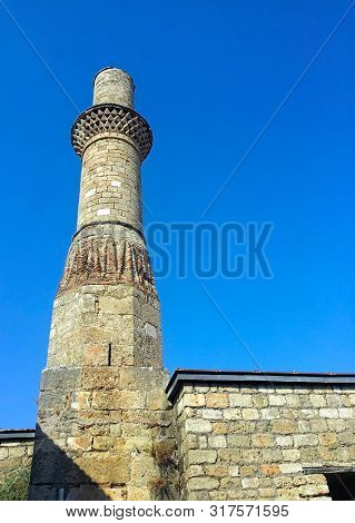View Of Broken Minaret Mosque Or Kesik Minare Cami In Kaleici, Located In Antalya, Turkey.
