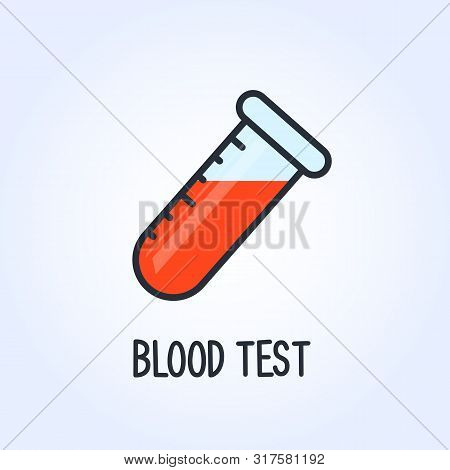 Bood Test Icon - Analysis Of Blood Sampling, Test Tube