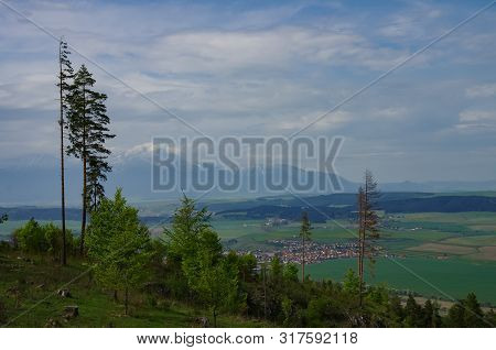 View To High Tatras Mountains From Klastorisko In Slovak Paradise National Park In Slovakia