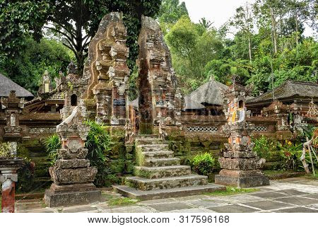 Sacred Gate At The Gunung Kawi Sebatu Temple, Ubud, Bali, Indonesia.