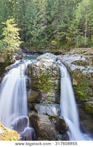 Nooksack Falls Waterfall Located In Whatcom County, Washington Off Mount Baker Highway, Washigton St