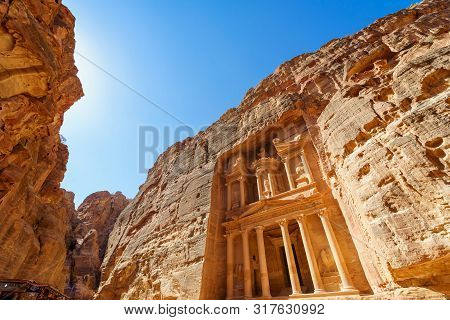 Al Khazneh Or The Treasury At Petra, Jordan. It Is A Symbol Of Jordan, As Well As Jordan's Most-visi