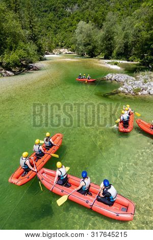 Rafting, Sava Bohinjka in Triglav national park, Slovenia