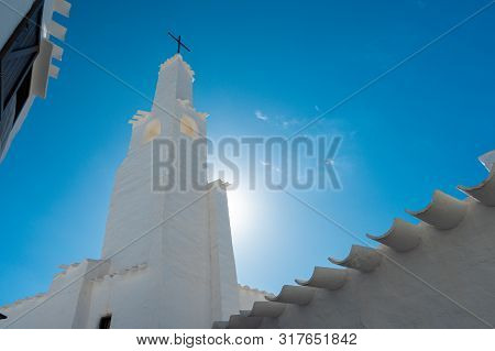 Traditional Fishing Village Of Binibeca On The Coast Of Menorca, Spain.