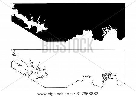 Marion County, Texas (counties In Texas, United States Of America,usa, U.s., Us) Map Vector Illustra
