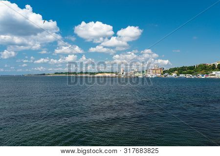 Nessebar, Bulgaria July 15, 2019. Historic Buildings In The Ancient City Of Nessebar In Bulgaria. Ne
