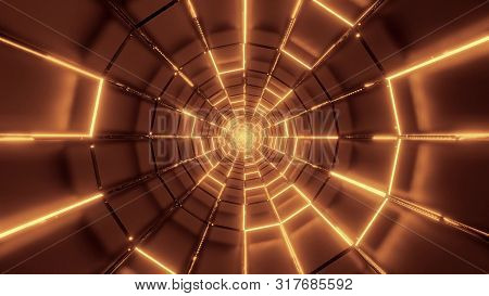 Abstract Glowing Golden Gold Wireframe Background Walpaper 3d Rendering