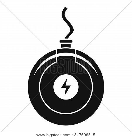Round Wireless Charger Icon. Simple Illustration Of Round Wireless Charger Vector Icon For Web Desig
