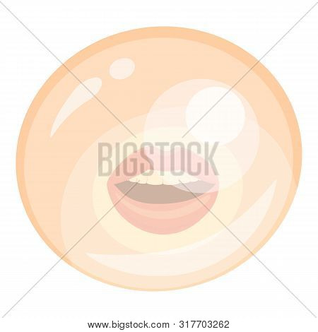 Lips Gum Ball Icon. Cartoon Of Lips Gum Ball Vector Icon For Web Design Isolated On White Background