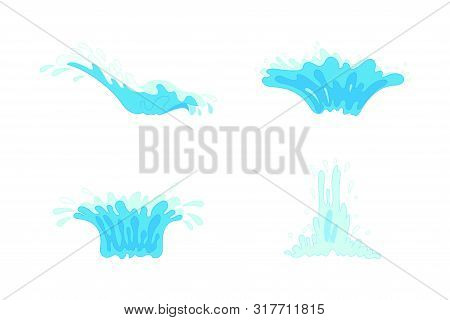 Vector Sea Wave Splash. Ocean Marine Water Element
