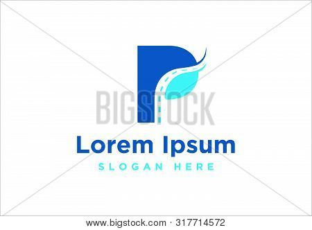 Letter P And Road Logo Inspiration Isolated On White Background