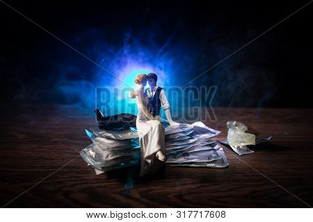 Close Up Of A Young Beautiful Girl Holding An Open Female Condom, Safe Sex Concept. Protection Again