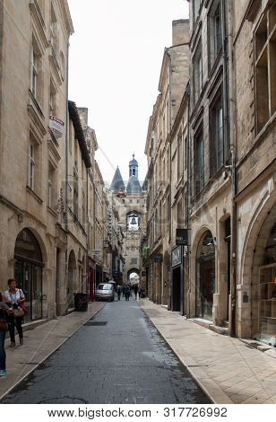 Bordeaux, France - September 9, 2018: La Grosse Cloche (great Bell15th Century), The Second Remainin