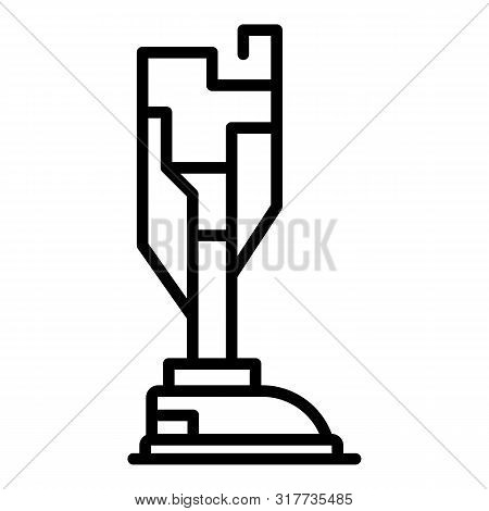 Metal Prosthesis Icon. Outline Metal Prosthesis Vector Icon For Web Design Isolated On White Backgro