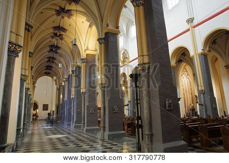 Maastricht, Netherlands - August 03, 2019: The Colorful Interior Of The Basilica Of Saint Servatius,