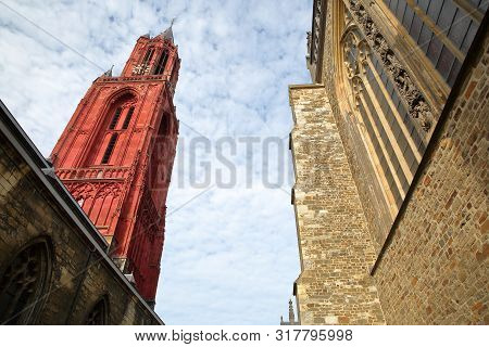 The Basilica Of Saint Servatius And Sint Janskerk Church Located At Vrijthof, Maastricht, Netherland