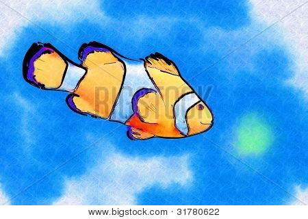 Clownfish. Draw
