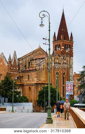 Arka Petrarka, Italy - July, 14, 2019: Catholic cathidral in Arka Petrarka, Italy