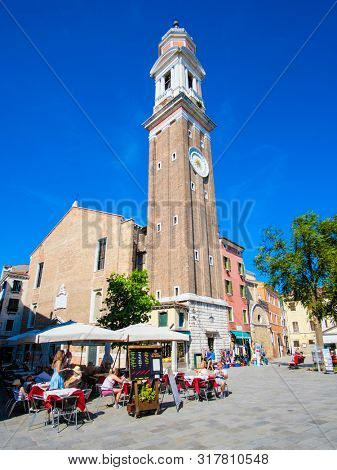 Arka Petrarka, Italy - July, 14, 2019: Catholic cathidral in Arka Petrarka, Italy