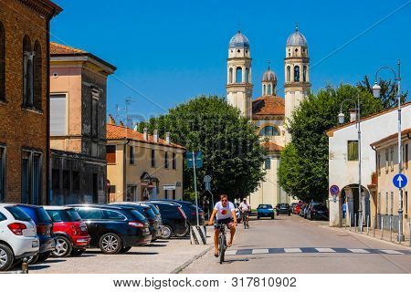 Paduva region, Italy - July, 14, 2019: Catholic cathidral in Padova region, Italy