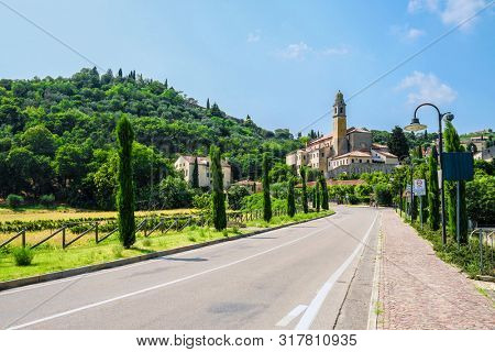 Arka Petrarka, Italy - July, 14, 2019: Catholic cathidral in Arka Petrarka, Italy