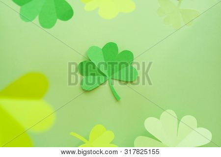 Happy St.patricks Day Shamrock Text Greeting Card