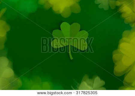 Happy St.patricks Day Shamrock Text Greeting Card