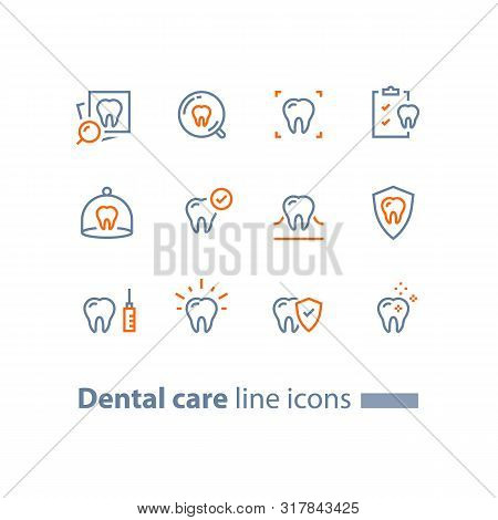 Dental Care, Prevention Check Up, Hygiene And Treatment, Stomatology Services, Tooth And Checklist, 