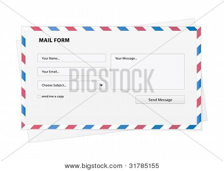 Mailformulier in een envelop