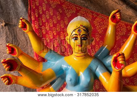 Clay Idol Of Goddess Durga