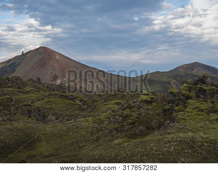 Colorful Brennisteinsalda Mountain Is One Of The Most Beautiful And Multicolored Volcanos In Landman