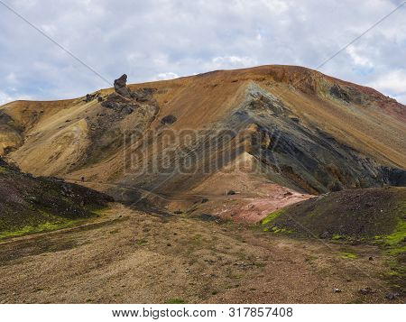 Colorful Brennisteinsalda Mountain Is One Of The Most Beautiful And Multicolored Volcanos In Landman