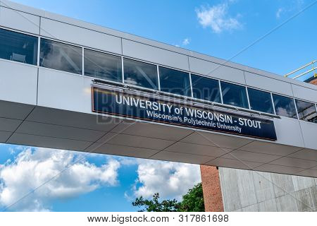 Overhead Walkway And Banner At University Of Wisconsin–stout