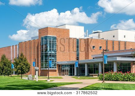 Jarvis Hall And Campus Walkway At University Of Wisconsin–stout