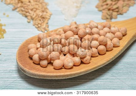 Сhickpeas Close Up, Healthy Eating