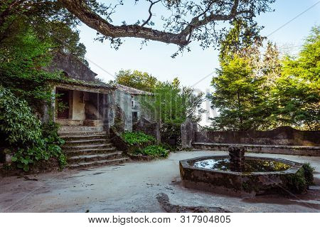 Medieval Cloister Of The Capuchin Monastery In Sintra, Portugal