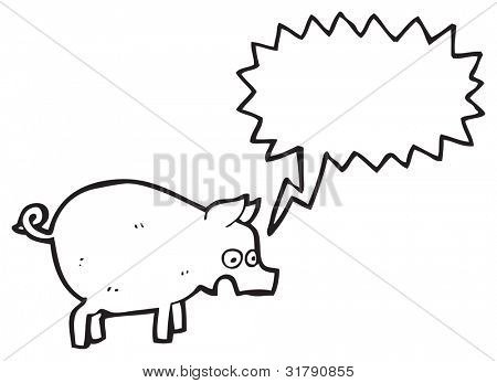 squealing pig cartoon