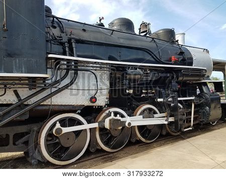 Black Train In Galveston Texas Museum This 1922 2-8-0 Consolidation Class Locomotive Hauled Copper O