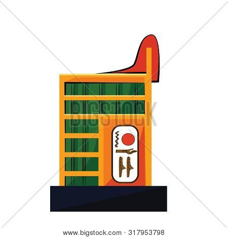 Ancient Throne Of Egyptian Pharaohs Cartoon Vector Illustration Isolated On White Background. Symbol