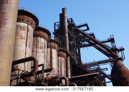 Vitkovice Steel Industrial Buildings From Ostrava Czech Republic