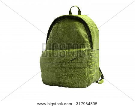 Green Koton Teen Backpack School 3d Render On White Background No Shadow